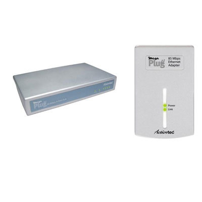 Actiontec Electronics HLE0850901KE MegaPlug 4-Port Hub/Adapter