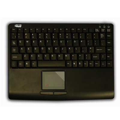 Adesso Inc. AKB410PB SlimTouch Mini Black PS/2
