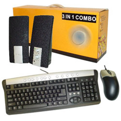Adesso Inc. KMS301UB 3in1 multimedia Combo Keyboard