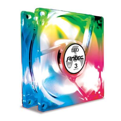 Antec Inc 761345750271 TriCool 120mm Trilight LED Fan