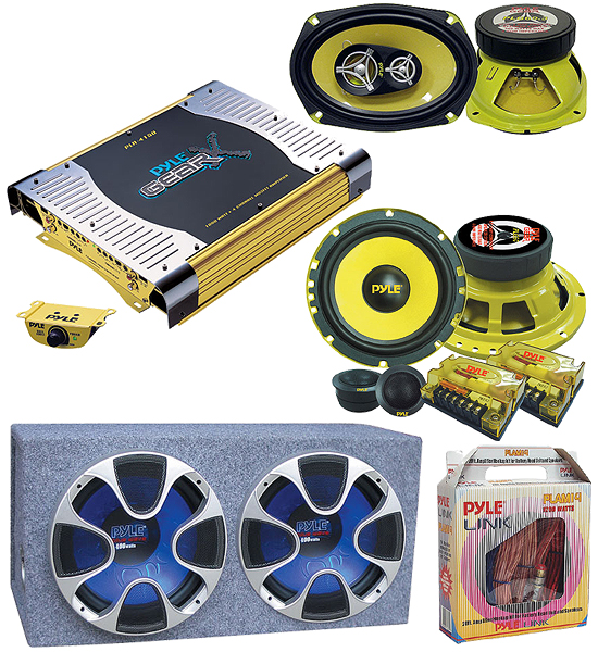 Pyle AUDKIT003 KIT CAR 6"x9" & 6.5" SPEAKERS WOOFER 10" BANDPASS 4CH AMP