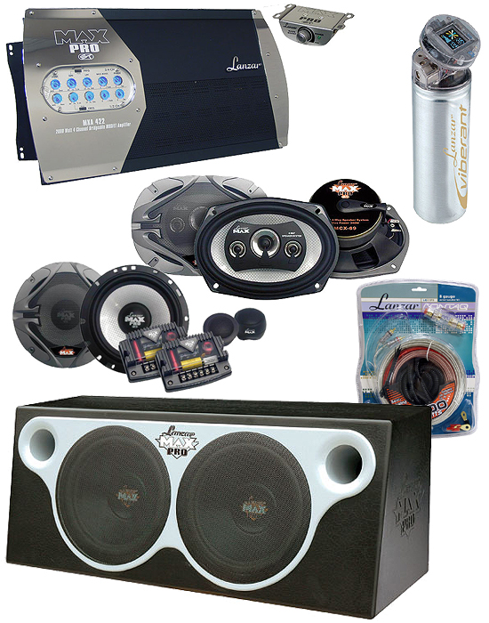 Lanzar AUDKIT014 KIT 12" SUBWOOFER SYSTEM SPEAKERS 6" 6"x9" 2000W 4CH AMP