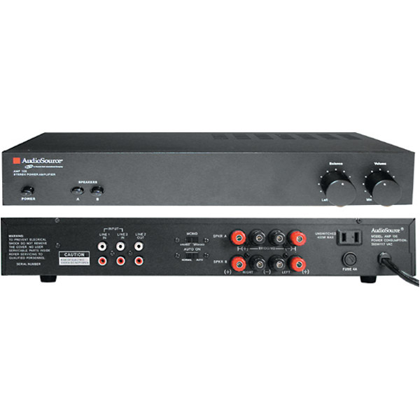 AudioSource AMP100 2-Channel Bridgeable Stereo Power Amplifier