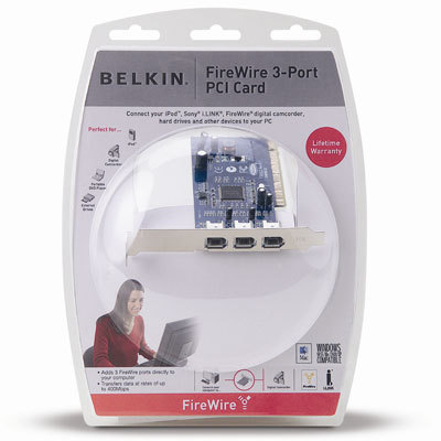 Belkin F5U503v (3)6 Pin IEEE1394 PCI Card