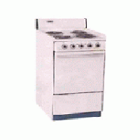 Brown WEM110 20" Electric Range, Storage, 2 Racks; White