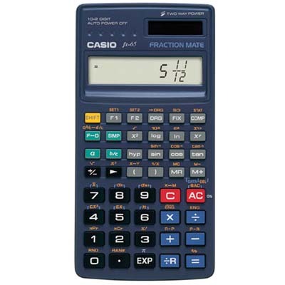 Casio FX65TP Fraction Calculator