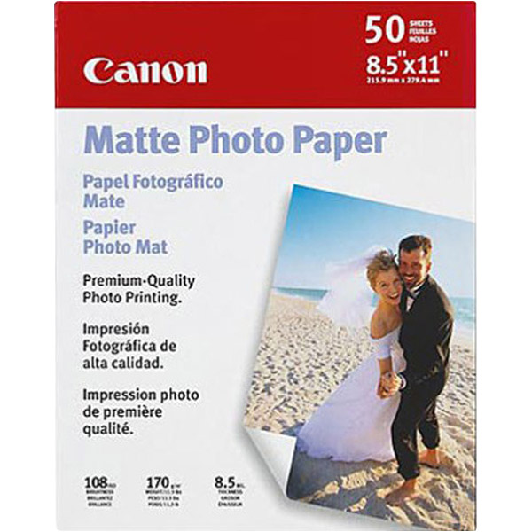 Canon 7981A004 8 1/2" x 11" Matte Photo Paper